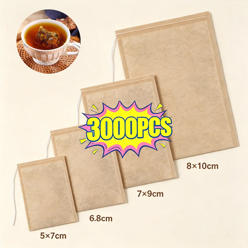 Herbal Wellness Supplement - 100/3000Pcs Disposable Tea Filter Bags Loose