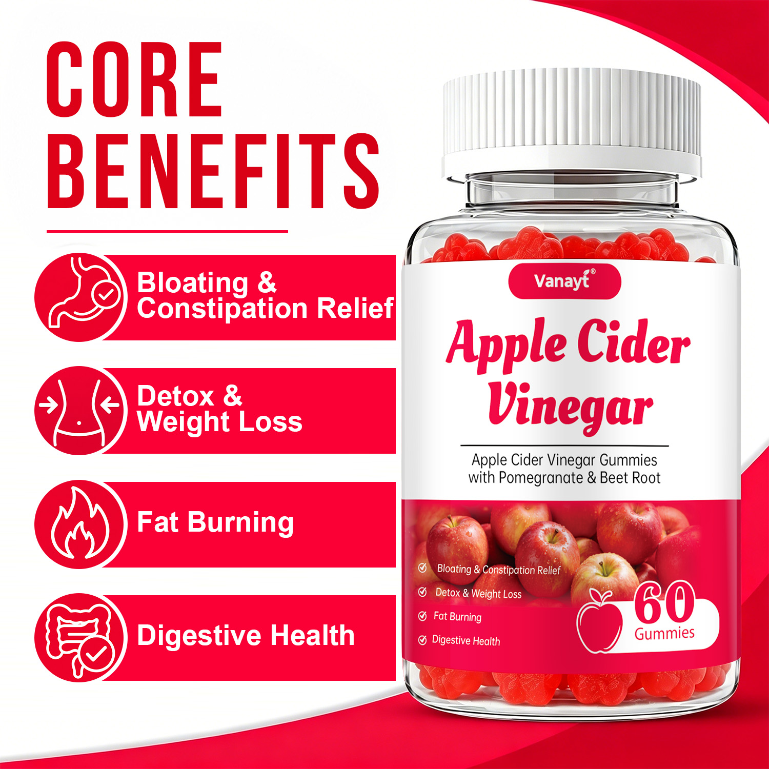 Apple Cider Vinegar Gummies wi - огляд і ціна Herbal Wellness Supplement