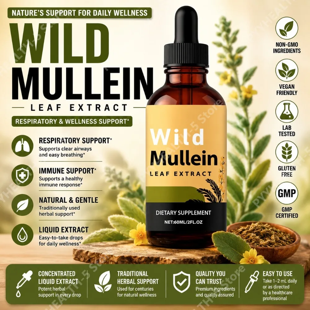 Wild Mullein Leaf Drops with G - огляд і ціна Herbal Wellness
