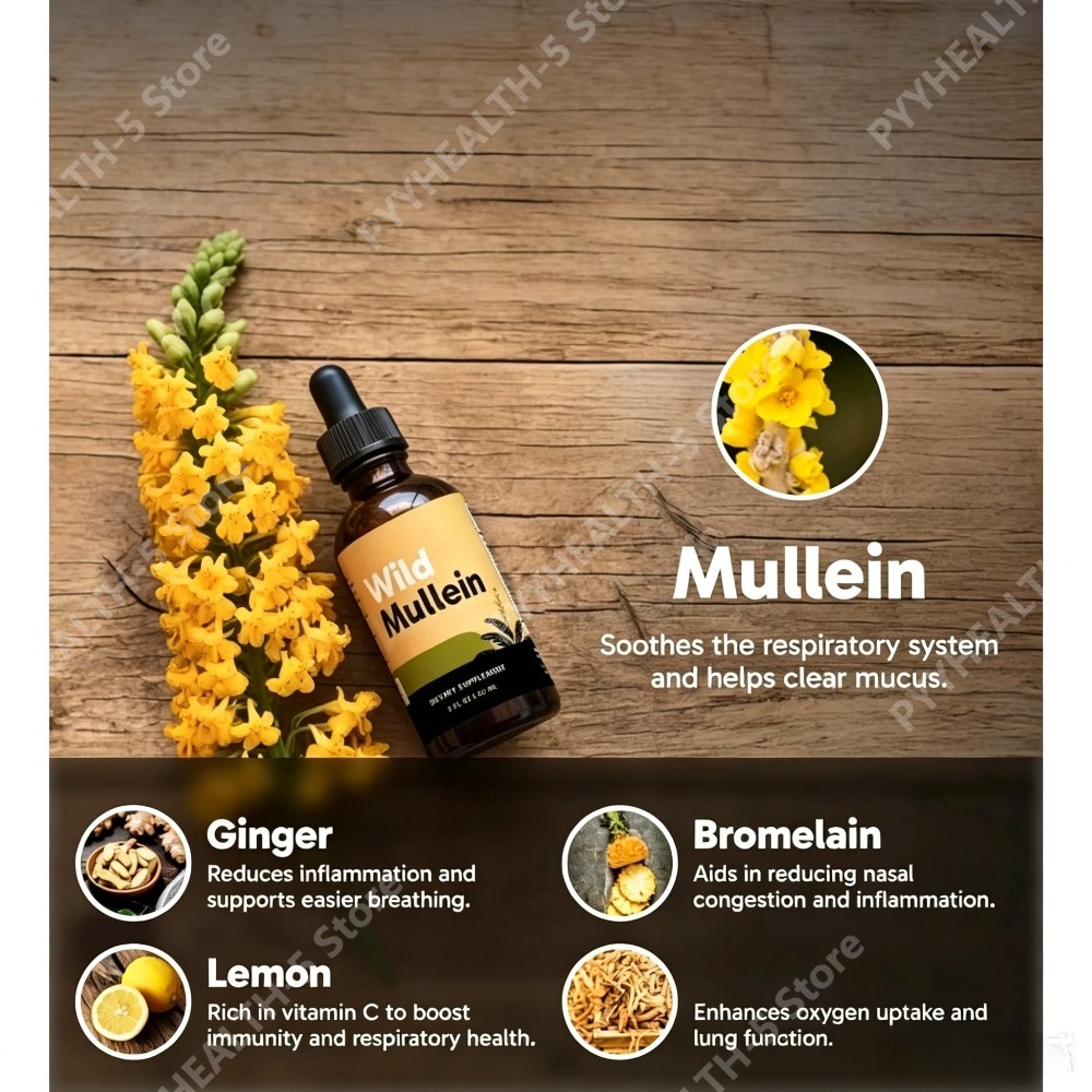 Wild Mullein Leaf Drops with G - огляд і ціна Herbal Wellness