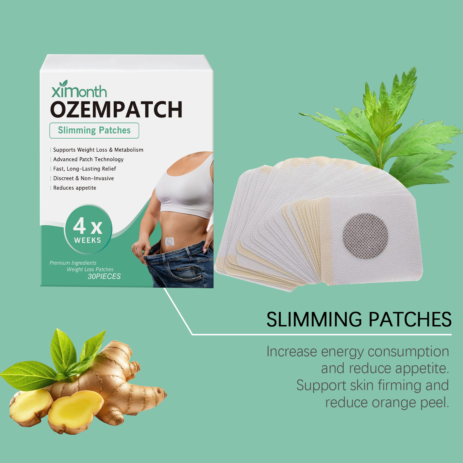 Ximonth Body Shaping Patches I - огляд і ціна Herbal Wellness